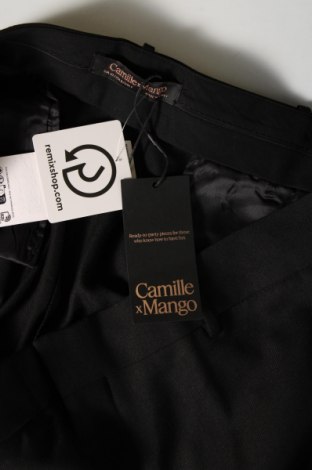 Γυναικείο παντελόνι Camille x Mango, Μέγεθος XL, Χρώμα Μαύρο, Τιμή 9,59 €