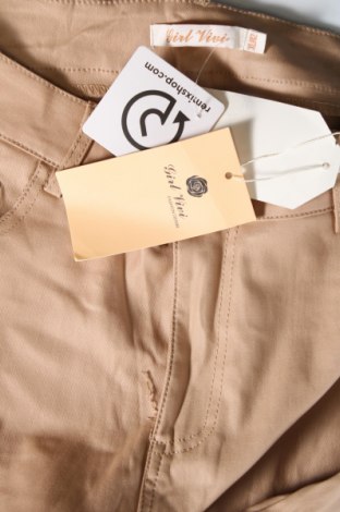 Дамски панталон Girl Vivi, Размер L, Цвят Бежов, Цена 18,40 лв.