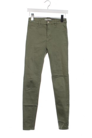 Damskie spodnie Pull&Bear, Rozmiar XS, Kolor Zielony, Cena 41,99 zł