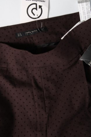 Дамски панталон Zara, Размер S, Цвят Кафяв, Цена 43,36 лв.