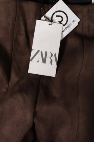 Дамски панталон Zara, Размер L, Цвят Кафяв, Цена 27,90 лв.