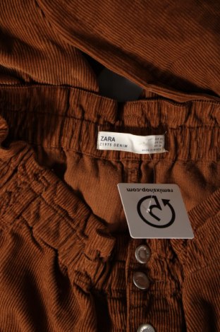 Дамски панталон Zara, Размер M, Цвят Кафяв, Цена 8,91 лв.