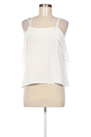 Γυναικείο αμάνικο μπλουζάκι Bershka, Μέγεθος L, Χρώμα Λευκό, Τιμή 3,36 €