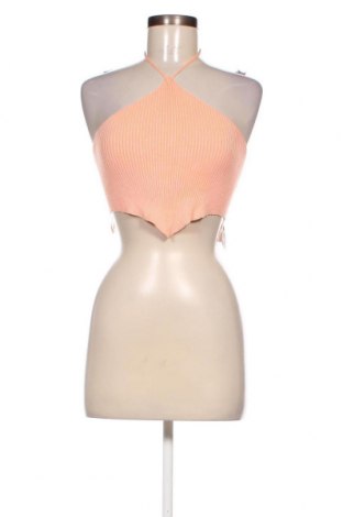 Γυναικείο αμάνικο μπλουζάκι Bershka, Μέγεθος M, Χρώμα Πορτοκαλί, Τιμή 3,62 €