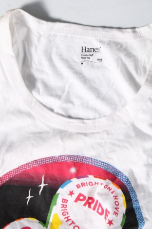 Γυναικείο αμάνικο μπλουζάκι Hanes, Μέγεθος M, Χρώμα Λευκό, Τιμή 3,38 €