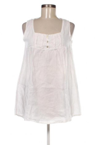 Γυναικείο αμάνικο μπλουζάκι Made In Italy, Μέγεθος L, Χρώμα Λευκό, Τιμή 3,77 €