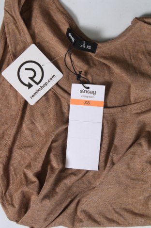 Γυναικείο αμάνικο μπλουζάκι Sinsay, Μέγεθος XS, Χρώμα  Μπέζ, Τιμή 5,80 €