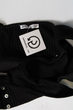 Γυναικείο αμάνικο μπλουζάκι Zara, Μέγεθος L, Χρώμα Μαύρο, Τιμή 3,33 €