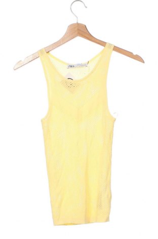 Γυναικείο αμάνικο μπλουζάκι Zara, Μέγεθος XS, Χρώμα Κίτρινο, Τιμή 3,32 €