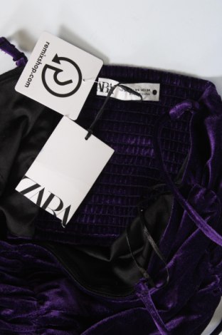 Γυναικείο αμάνικο μπλουζάκι Zara, Μέγεθος XS, Χρώμα Βιολετί, Τιμή 12,28 €