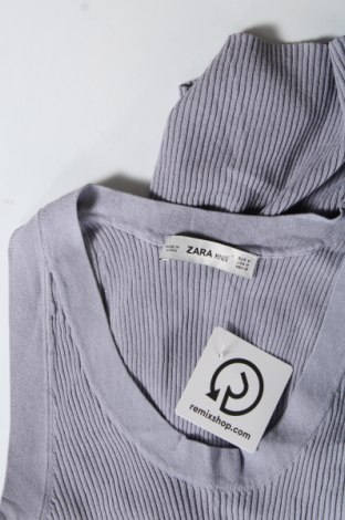 Damska koszulka na ramiączkach Zara Knitwear, Rozmiar M, Kolor Niebieski, Cena 35,18 zł