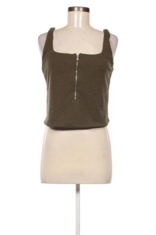 Γυναικείο αμάνικο μπλουζάκι Zara Trafaluc, Μέγεθος L, Χρώμα Πράσινο, Τιμή 3,74 €