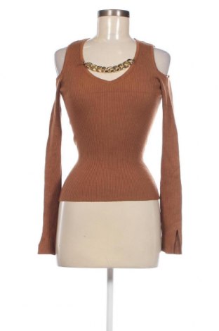 Дамски пуловер Amisu, Размер XS, Цвят Кафяв, Цена 13,34 лв.