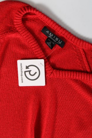 Дамски пуловер Amisu, Размер M, Цвят Червен, Цена 13,34 лв.