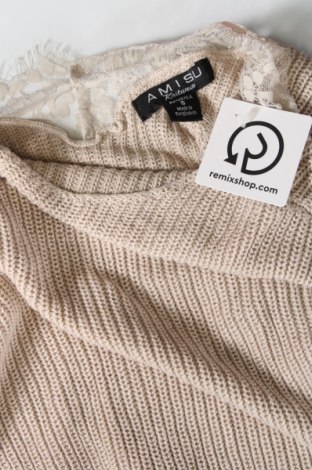 Дамски пуловер Amisu, Размер S, Цвят Бежов, Цена 12,47 лв.