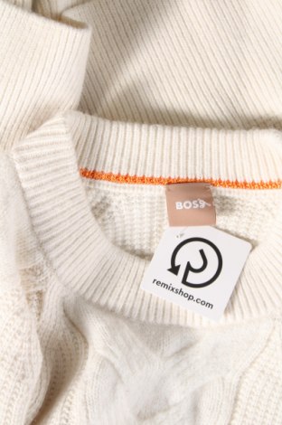 Γυναικείο πουλόβερ BOSS, Μέγεθος L, Χρώμα Εκρού, Τιμή 141,50 €