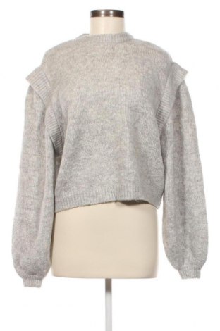 Дамски пуловер Bershka, Размер L, Цвят Сив, Цена 15,08 лв.