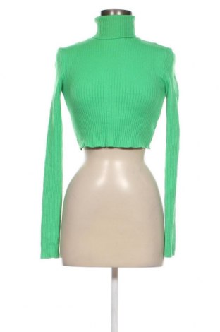 Дамски пуловер Bershka, Размер S, Цвят Зелен, Цена 14,21 лв.