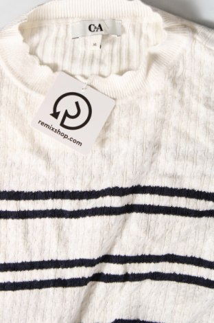 Γυναικείο πουλόβερ C&A, Μέγεθος XL, Χρώμα Λευκό, Τιμή 10,58 €