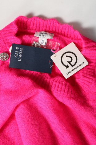 Дамски пуловер Croft & Barrow, Размер XXL, Цвят Розов, Цена 27,60 лв.