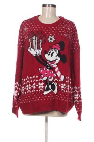 Дамски пуловер Disney, Размер XL, Цвят Червен, Цена 27,14 лв.