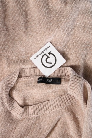 Дамски пуловер F&F, Размер M, Цвят Бежов, Цена 15,65 лв.