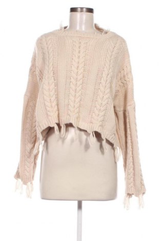 Γυναικείο πουλόβερ Fashion on Earth, Μέγεθος S, Χρώμα  Μπέζ, Τιμή 11,67 €