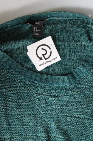 Дамски пуловер H&M, Размер L, Цвят Зелен, Цена 4,35 лв.