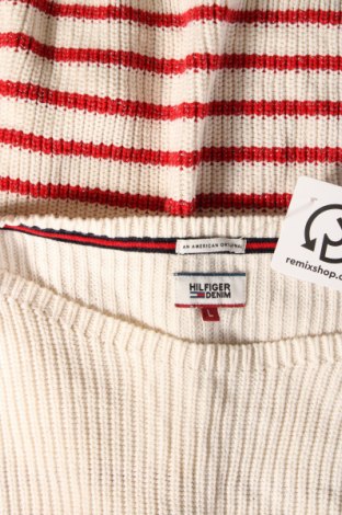 Γυναικείο πουλόβερ Hilfiger Denim, Μέγεθος L, Χρώμα Λευκό, Τιμή 35,63 €