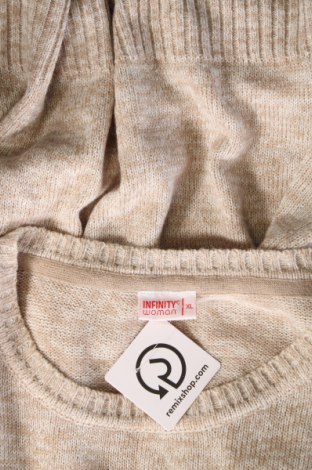 Γυναικείο πουλόβερ Infinity Woman, Μέγεθος XL, Χρώμα  Μπέζ, Τιμή 10,58 €