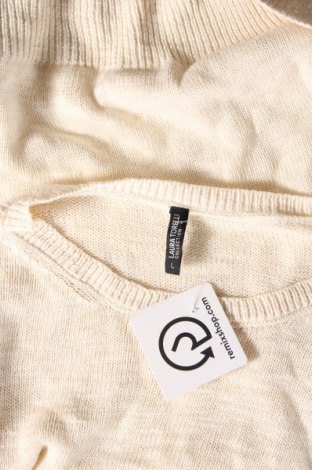 Дамски пуловер Laura Torelli, Размер L, Цвят Екрю, Цена 12,47 лв.