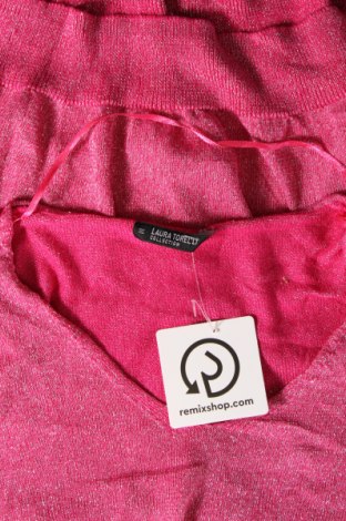 Дамски пуловер Laura Torelli, Размер M, Цвят Розов, Цена 13,34 лв.