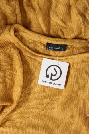 Дамски пуловер Laura Torelli, Размер L, Цвят Жълт, Цена 14,21 лв.