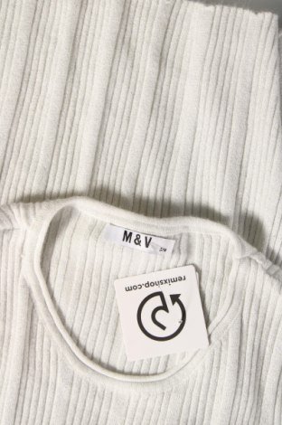 Damenpullover M&V, Größe S, Farbe Weiß, Preis 9,28 €