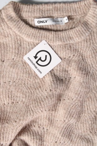 Дамски пуловер ONLY, Размер M, Цвят Бежов, Цена 14,04 лв.