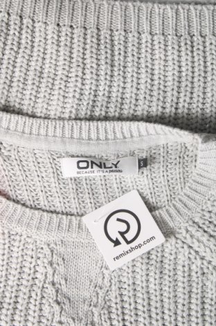 Дамски пуловер ONLY, Размер S, Цвят Сив, Цена 13,23 лв.