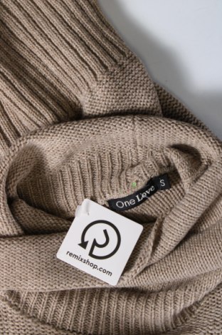 Дамски пуловер One Love, Размер S, Цвят Бежов, Цена 9,86 лв.
