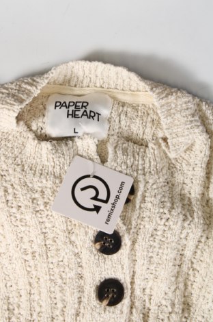 Γυναικείο πουλόβερ Paper Heart, Μέγεθος L, Χρώμα Εκρού, Τιμή 8,25 €