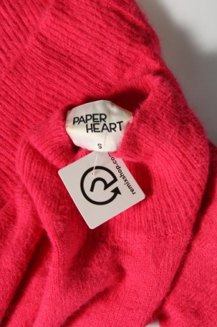 Damski sweter Paper Heart, Rozmiar S, Kolor Różowy, Cena 32,99 zł