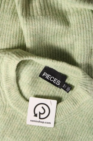 Női pulóver Pieces, Méret L, Szín Zöld, Ár 1 713 Ft