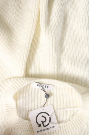 Damski sweter Pieces, Rozmiar L, Kolor Biały, Cena 39,73 zł