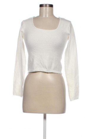 Дамски пуловер Pull&Bear, Размер L, Цвят Бял, Цена 29,01 лв.