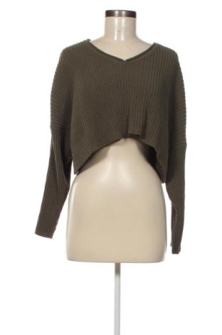 Дамски пуловер Pull&Bear, Размер S, Цвят Зелен, Цена 13,34 лв.