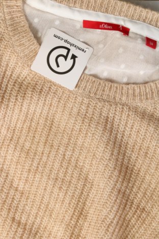 Дамски пуловер S.Oliver, Размер XS, Цвят Бежов, Цена 20,09 лв.