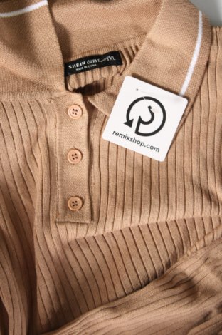 Дамски пуловер SHEIN, Размер 3XL, Цвят Бежов, Цена 18,85 лв.