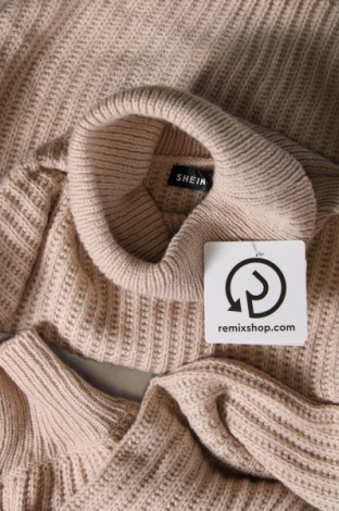 Дамски пуловер SHEIN, Размер M, Цвят Бежов, Цена 13,34 лв.
