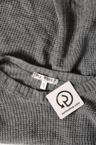 Дамски пуловер Say What, Размер M, Цвят Сив, Цена 14,21 лв.
