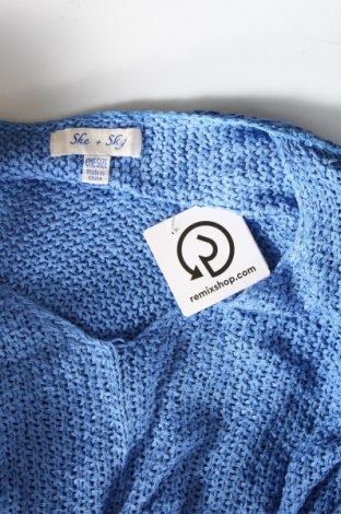 Damenpullover She + Sky, Größe M, Farbe Blau, Preis € 5,05