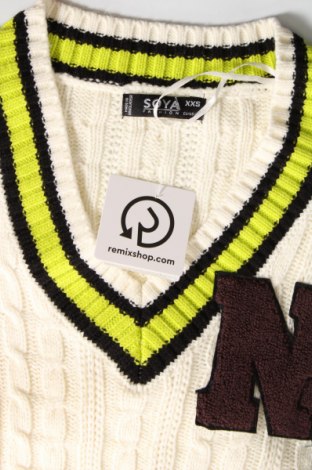 Дамски пуловер Soya Concept, Размер XXS, Цвят Бял, Цена 22,14 лв.
