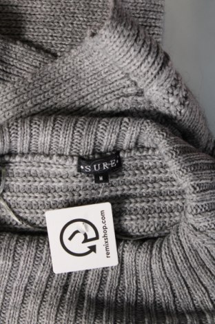 Дамски пуловер Sure, Размер M, Цвят Сив, Цена 13,34 лв.
